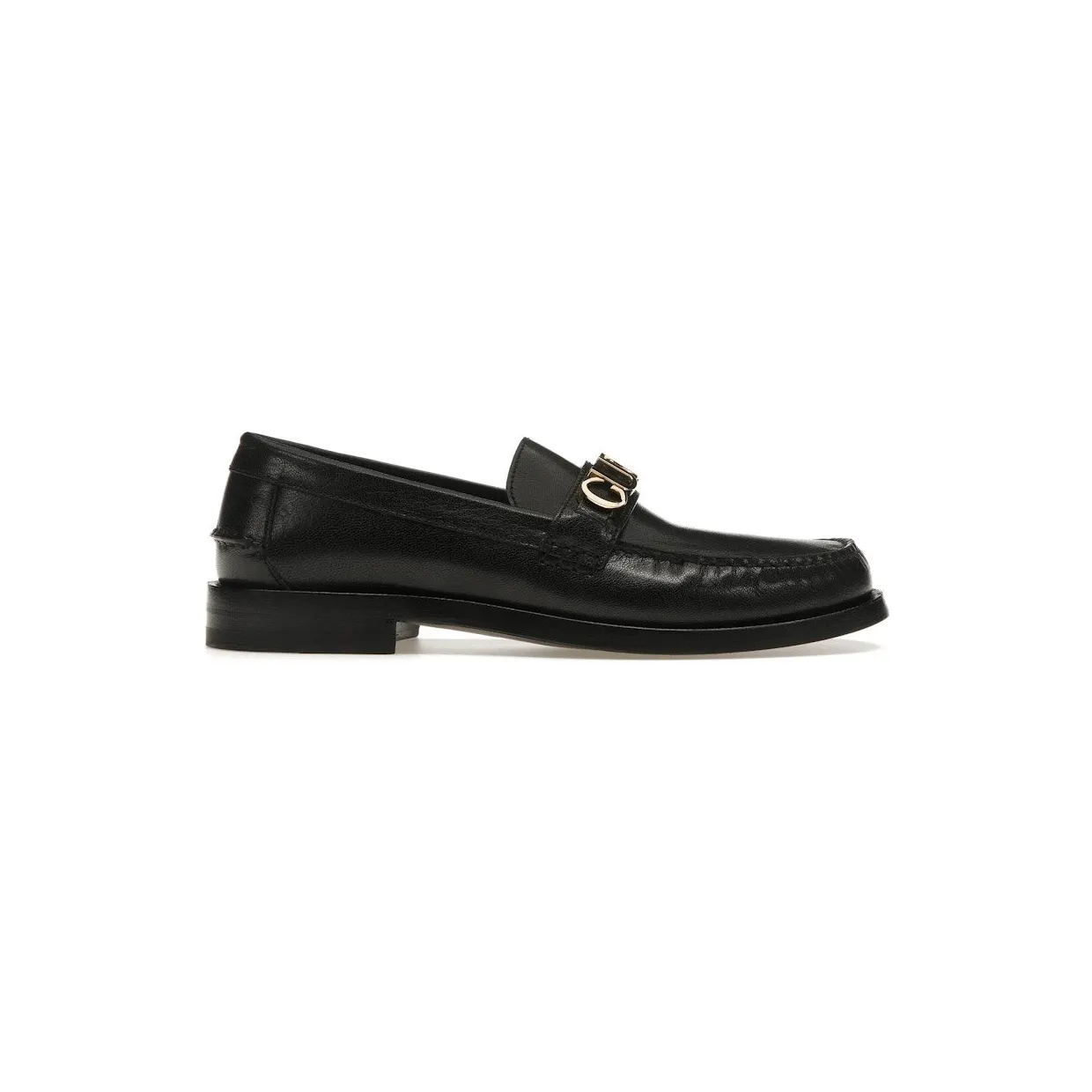 Gucci Logo Loafers Black Leather (700036 D3V00 1000)