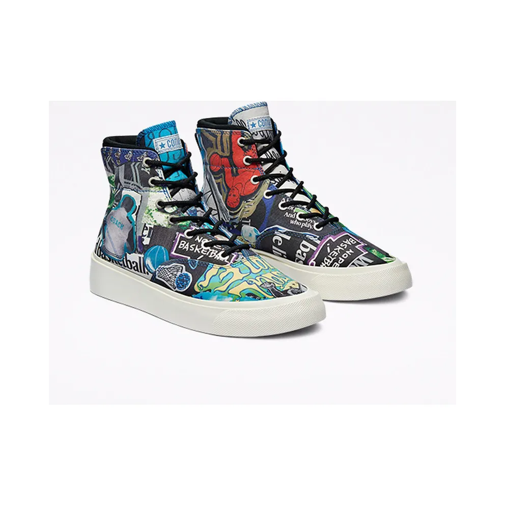 Converse Beat The World Skidgrip High Top Egret/multi/Black (170681C)