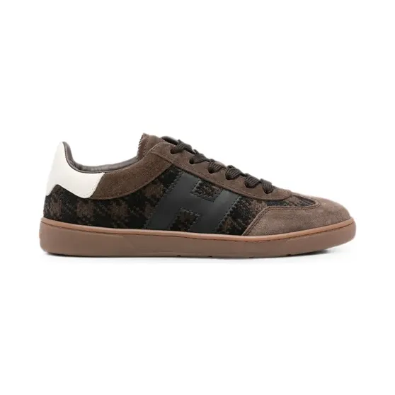 Hogan met pied-de-poule print “Brown” (HXW6470FB6BVI5)