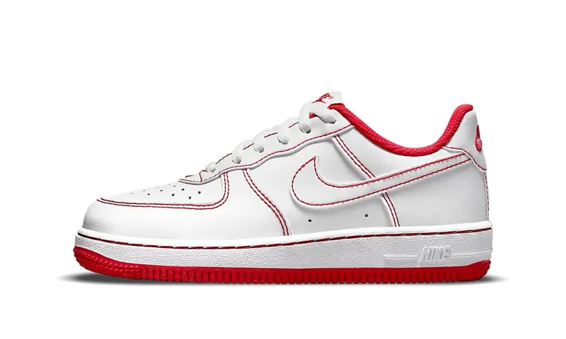 Nike Air Force 1 PS “Contrast Stitch – White University Red” (DC9672-100)