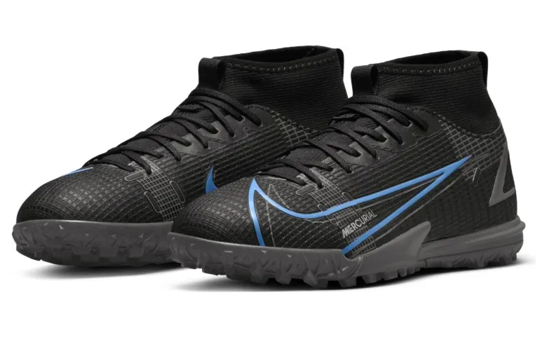 Nike Jr. Mercurial Superfly 8 Academy TF Fußballschuh für Kunstrasen für jüngere/ältere Schwarz (CV0789-004)