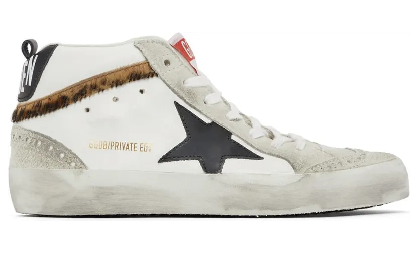 Golden Goose SSENSE Exclusive Mid Star Leopard Sneakers (F00122.F002258.81380)