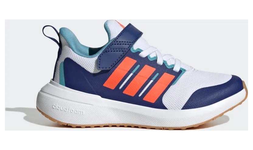 adidas Fortarun 2.0 Cloudfoam Sport Running Elastic Lace Top Strap Schuh Cloud White / Solar Red / Victory Blue (HP5450)