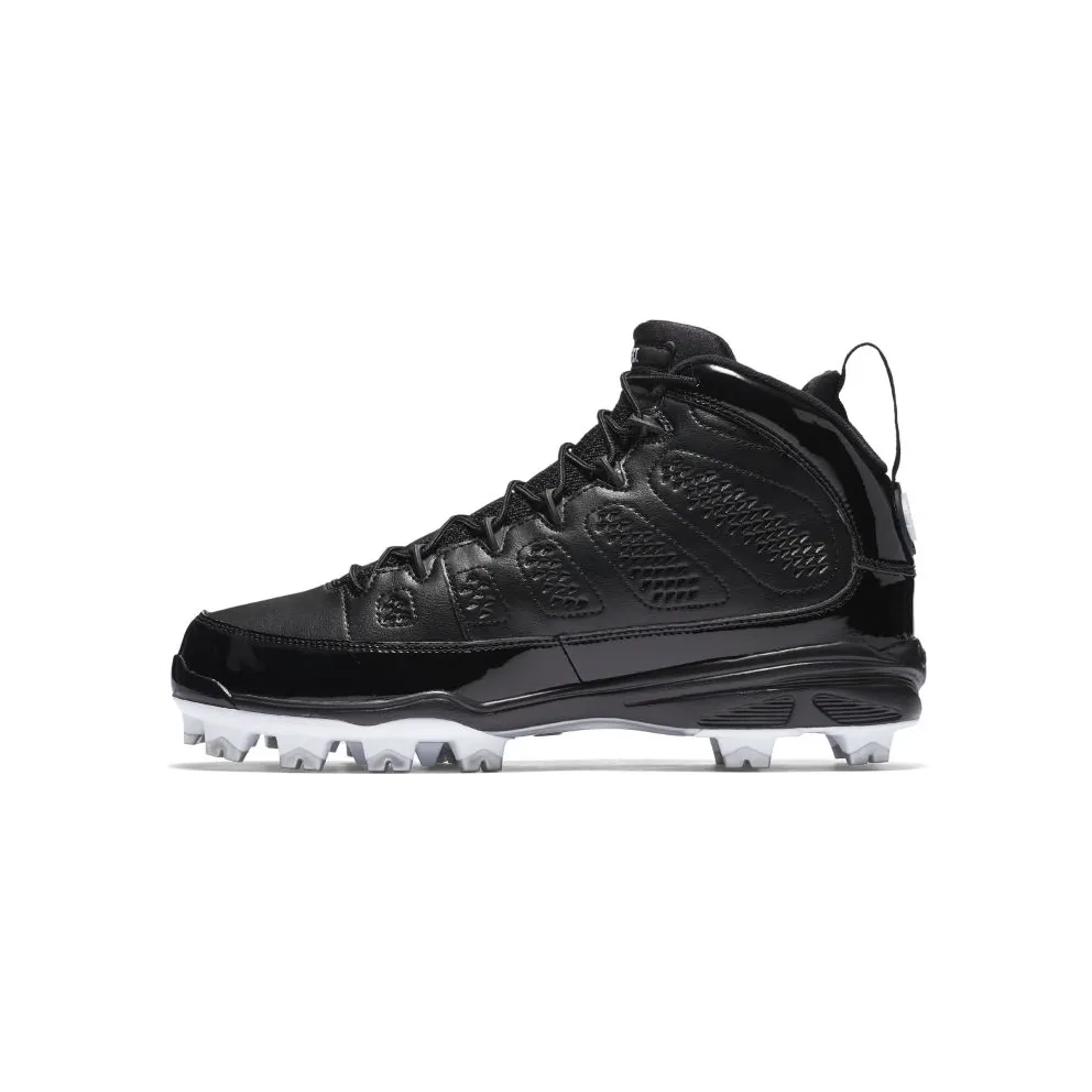 Jordan 9 Retro MCS Cleat RE2PECT Black Black/White-Metallic Silver-White (AA1264-011)
