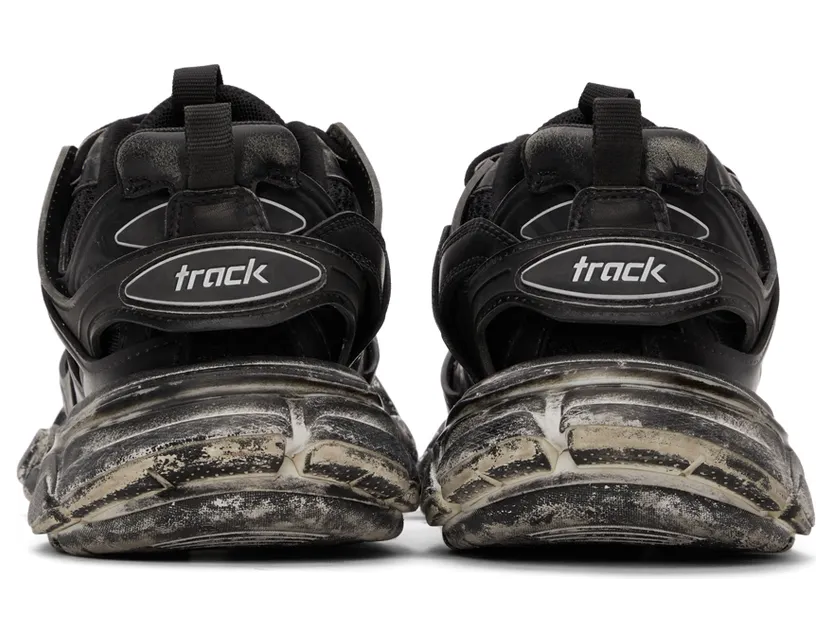 Balenciaga Black Faded Track Sneakers (542436 W3CN2) (4)