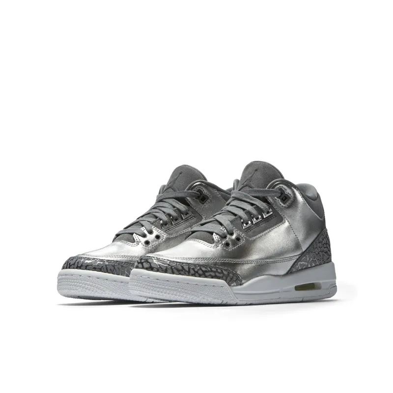 Jordan 3 Retro Premium Heiress Metallic Silver (GS) Metallic Silver/Cool Grey-White (AA1243-020)