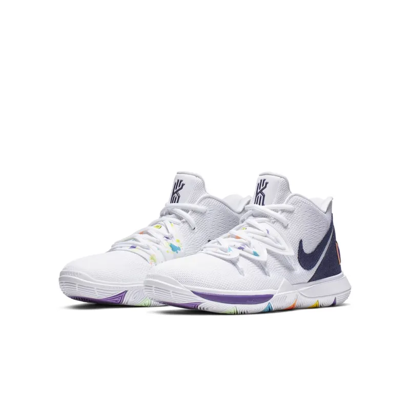 Nike Kyrie 5 White Denim (GS) White/Deep Royal Blue-Glacier Blue (AQ2456-101)