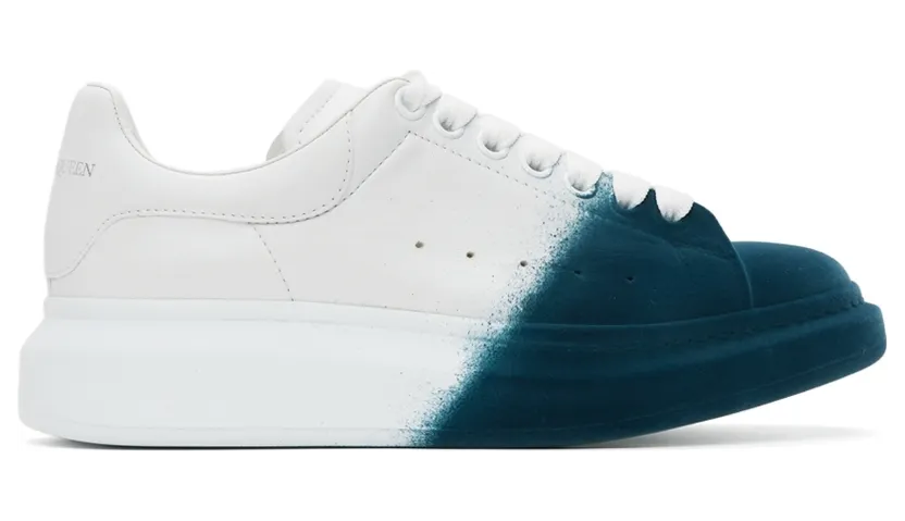 Alexander McQueen White & Grey Felted Oversized Sneakers (575415WHWM2)