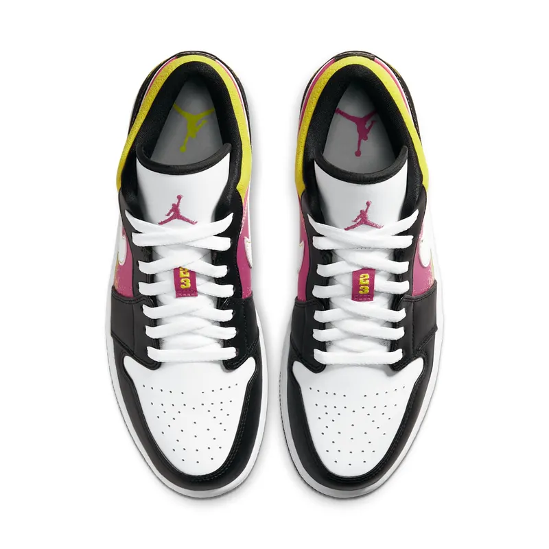 Jordan 1 Low Black Active Fuchsia Cyber Black/Active Fuchsia-Cyber-White (CW5564-001)