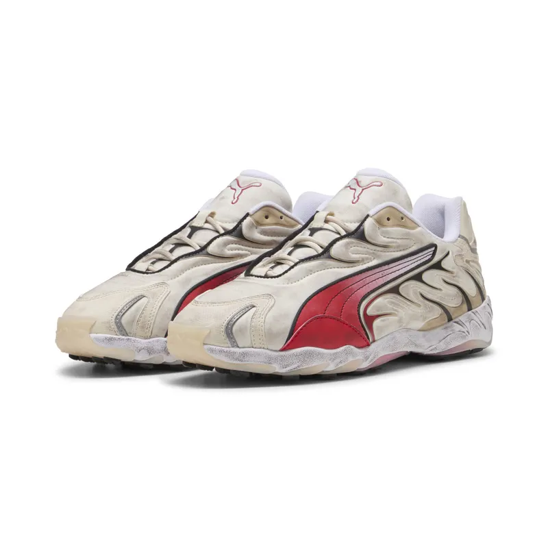 Puma Inhale Distressed “Alpine Snow / For All Time Red” (404532_02)
