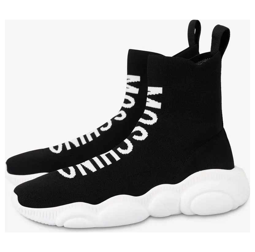 Moschino High Sock Sneakers Teddy Shoes (POLMB15093G1HGL0000)