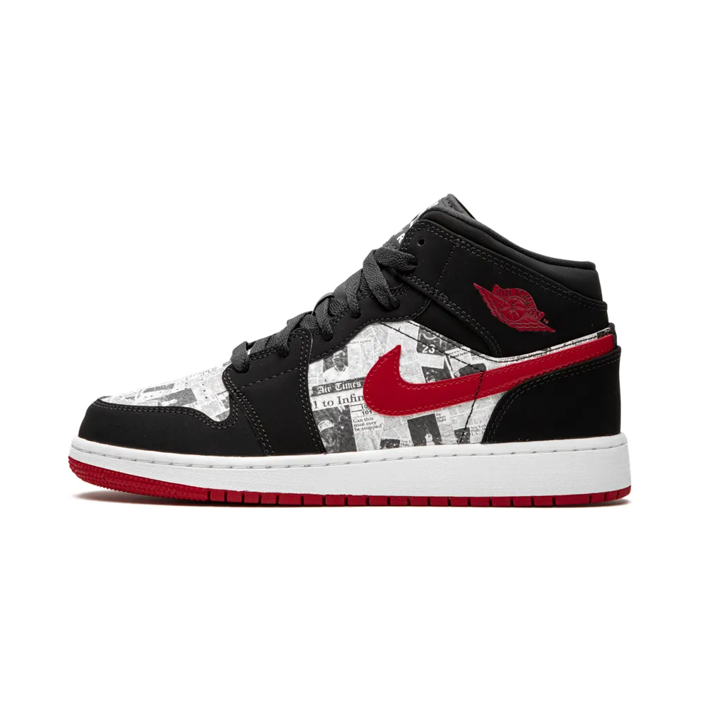 Jordan 1 Mid Newspaper Air Times (GS)