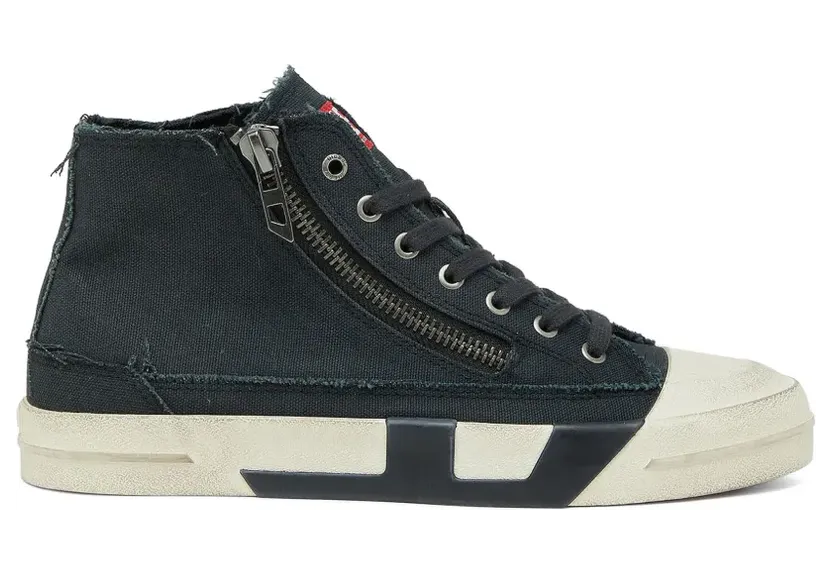 Diesel Ausgefranste S-D-Verse aus Canvas “White” (Y03895P8114)
