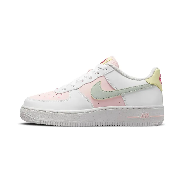 Nike Air Force 1 Low GS White Pink “Summit White / Atmosphere / Citron Tint / Seafoam” (DR4853-100)