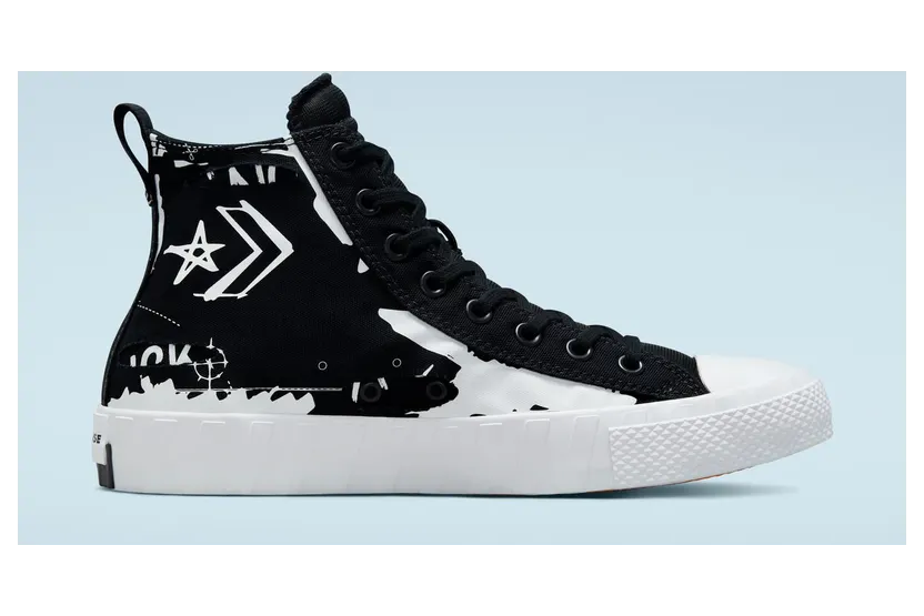 Converse Script Print UNT1TL3D High Top Black/black/white (171230C)