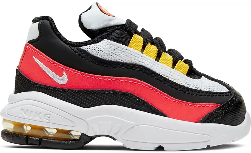Nike Air Max 95 White Bright Crimson Black (TD) White/White-Bright Crimson (905462-105)