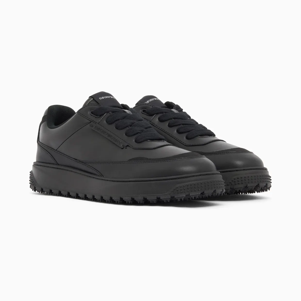 Armani Lace-Up Sneakers With A Textured Rubber Sole (EM006510-AF27353-UC001) (2)
