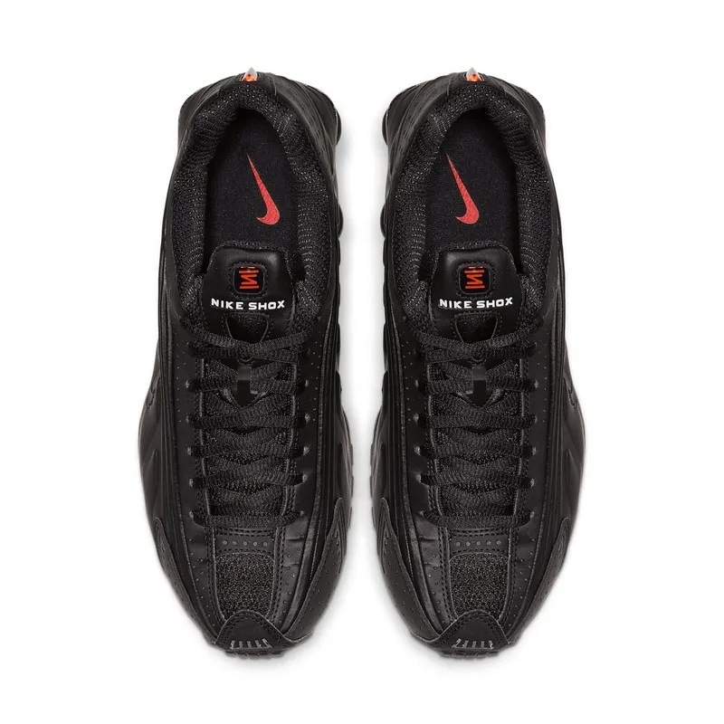 Nike Womens Shox R4 Black Max Orange (2019) (AR3565-004)