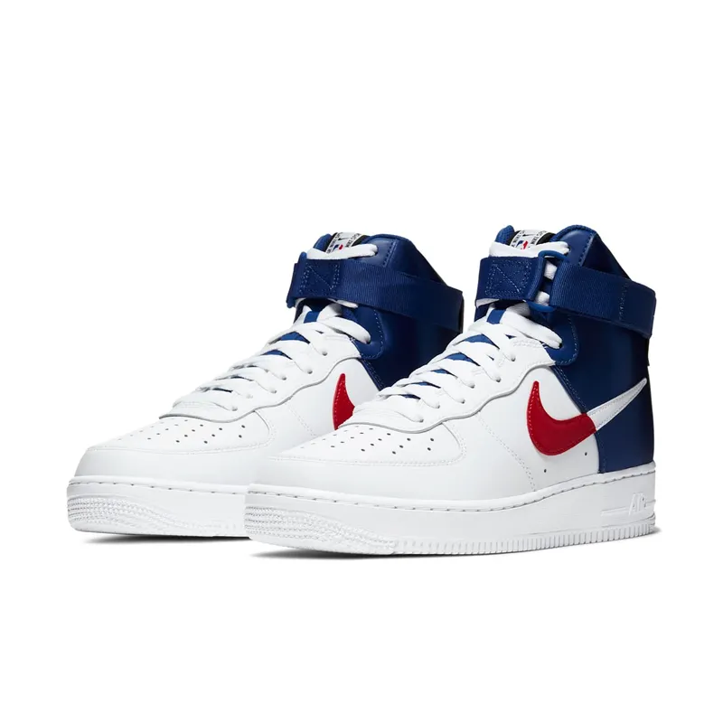 Nike Air Force 1 ’07 High Clippers White/Rush Blue/University Red (BQ4591-102)