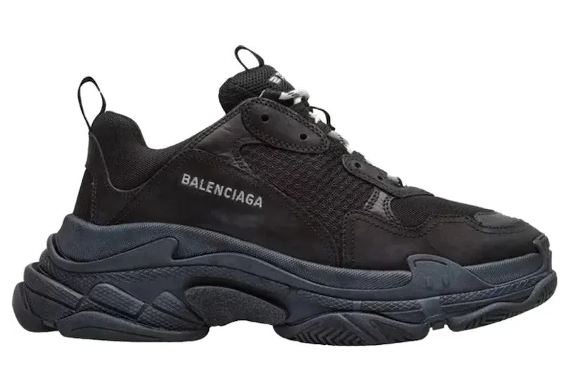 Balenciaga Triple S Black (Pre-Distressed) (534162W09O11000)