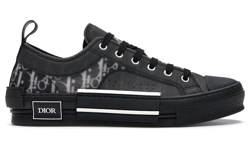 Dior B23 Low Top Canvas Oblique Black