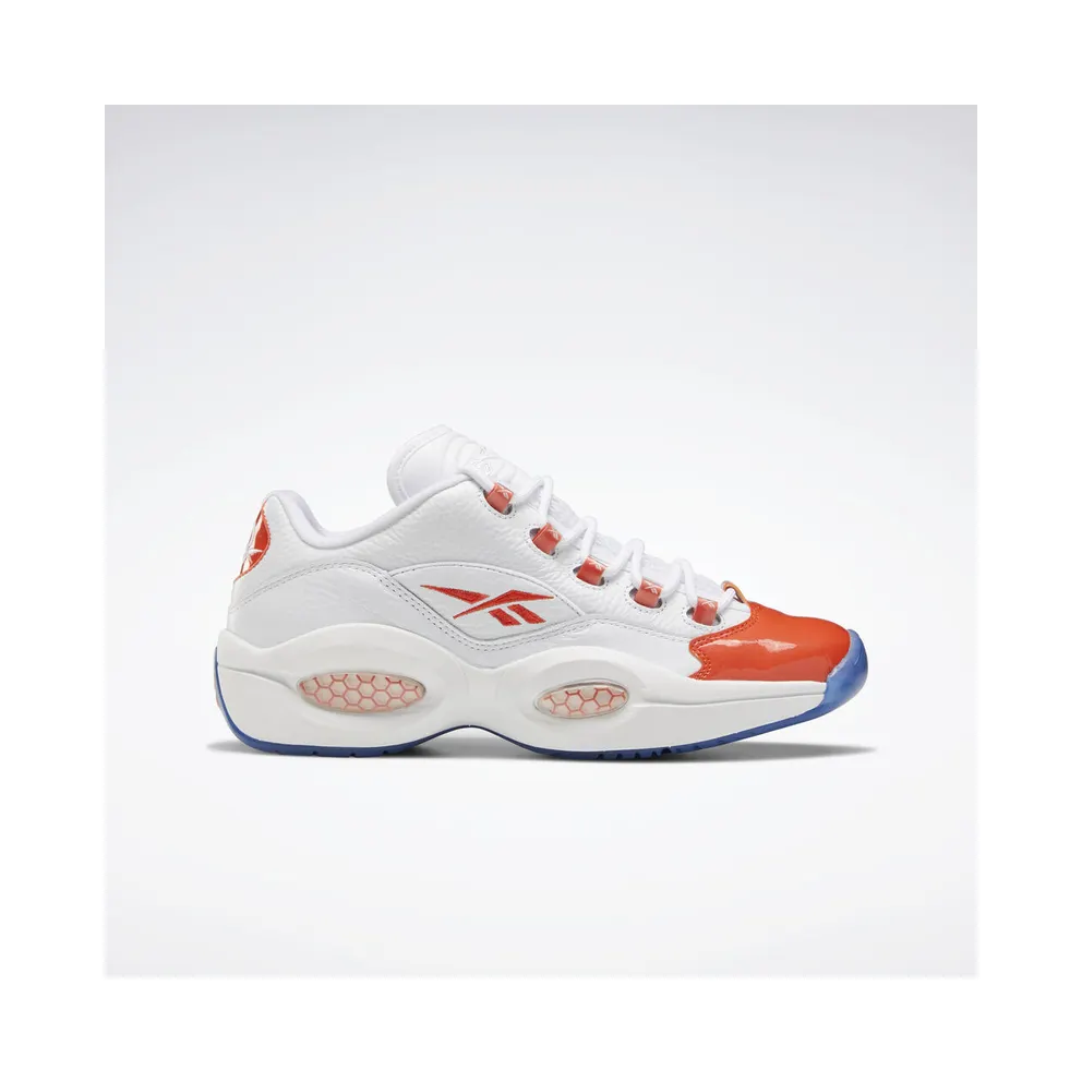 Reebok Question Low Patent Toe Orange White/Vivid Orange-Reebok Ice (Other Brands Other)