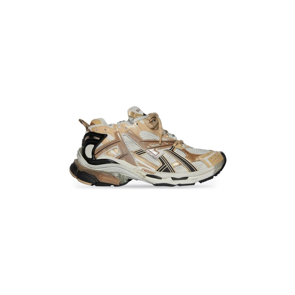 Balenciaga Runner Beige Black White (677403W3RB39891)