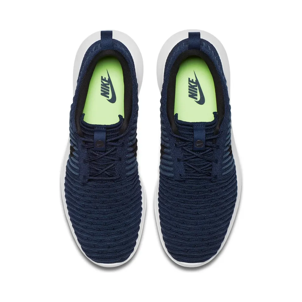 Nike Roshe Two Flyknit College Navy College Navy/White-Squadron Blue-Black (844833-400)