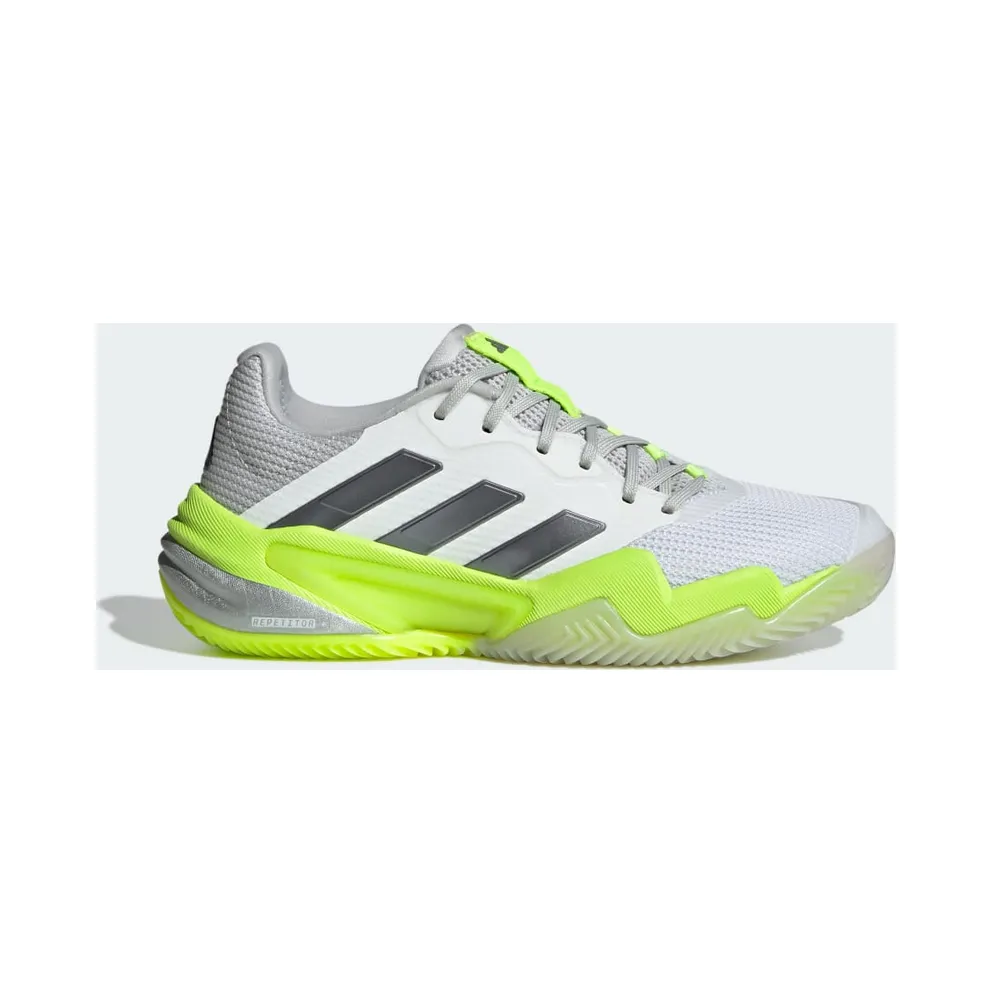 Adidas Barricade 13 Clay Tennisschuhe Cloud White / Iron Metallic / Lucid Lemon (IH2963)