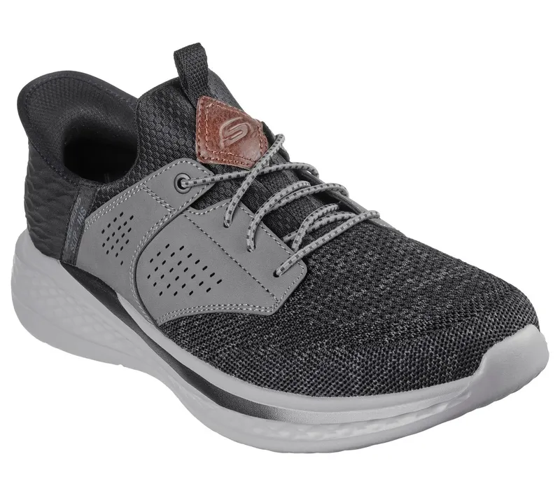 Skechers Slip-ins Relaxed Fit: Slade – Caster Sneaker Black/Grey