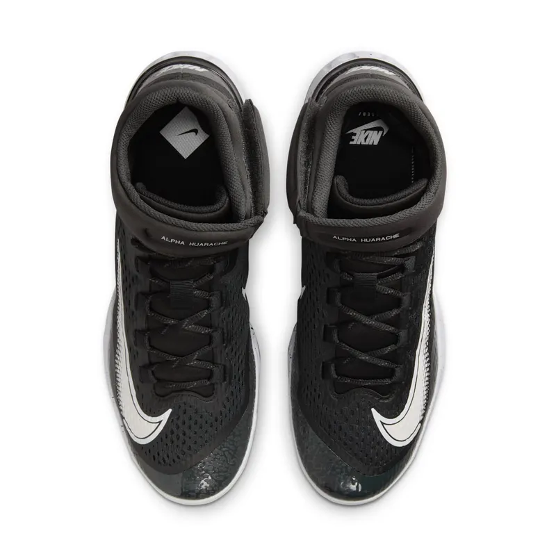 Nike Alpha Huarache Elite 4 Mid Black Dark Smoke Grey White (DJ6520-003)