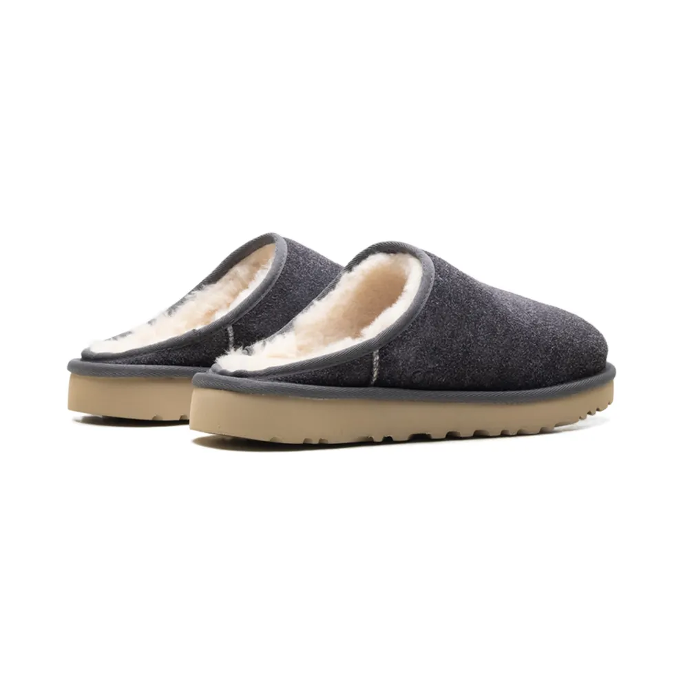 Ugg Classic Slip-On Shaggy Suede Slide “Dark Grey” (1153104-DGRY)
