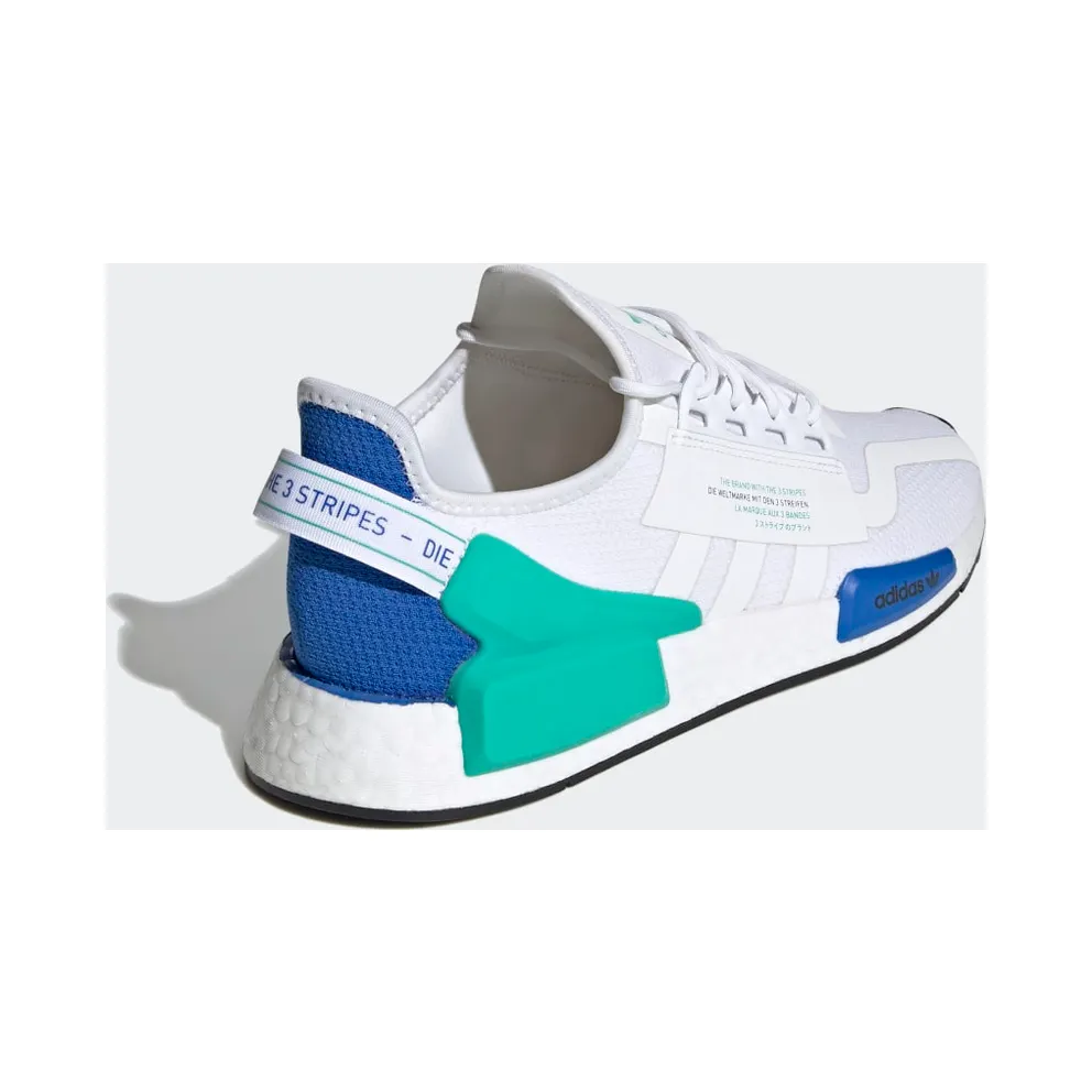 Adidas NMD_R1 V2 ‘White Cyan’ Cloud White/Cloud White/Core Black (FY5921)