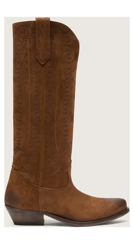 Golden Goose Wish Star Boots In Brown Leather With Laser-Engraved Pattern (GWF01138.F008814.55381)