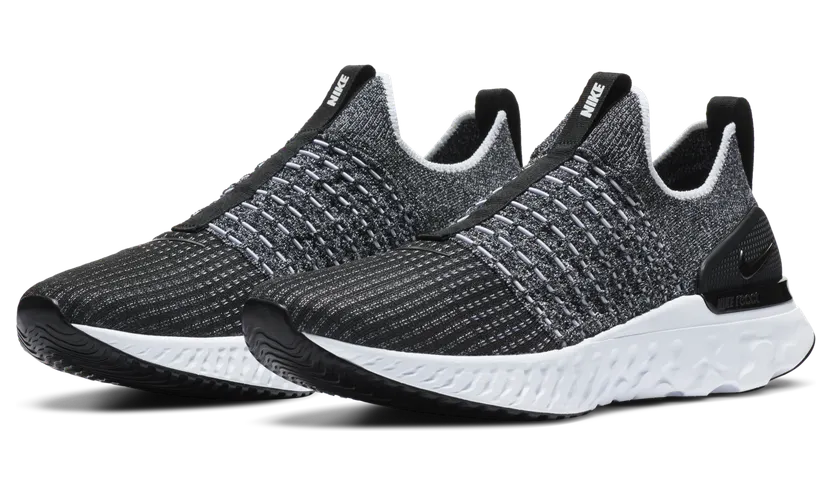 Nike React Phantom Run Flyknit 2 ‘Black Smoke Grey’ Black/White (CJ0277-003)