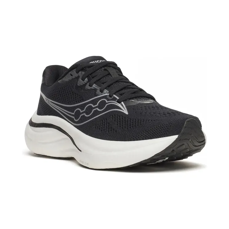 SAUCONY Ride 19 Wide “Black / Silver” (S11056-100)