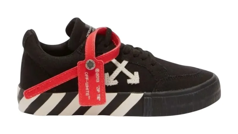 OFF-WHITE Vulcanised Low Canvas Lace Up Black White (OGIA001C99FAB0011001)
