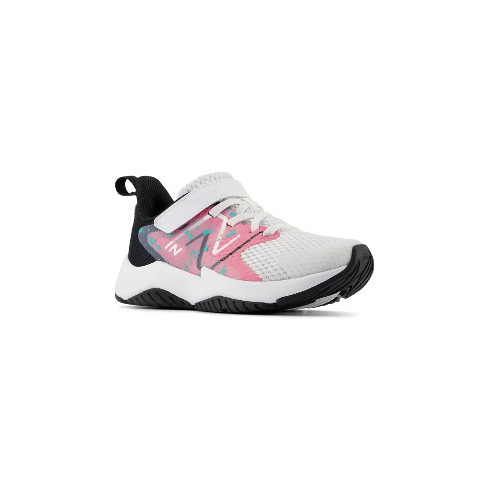 New Balance Rave Run v2 Bungee Lace White Real Pink Black (YTRAVFP2)