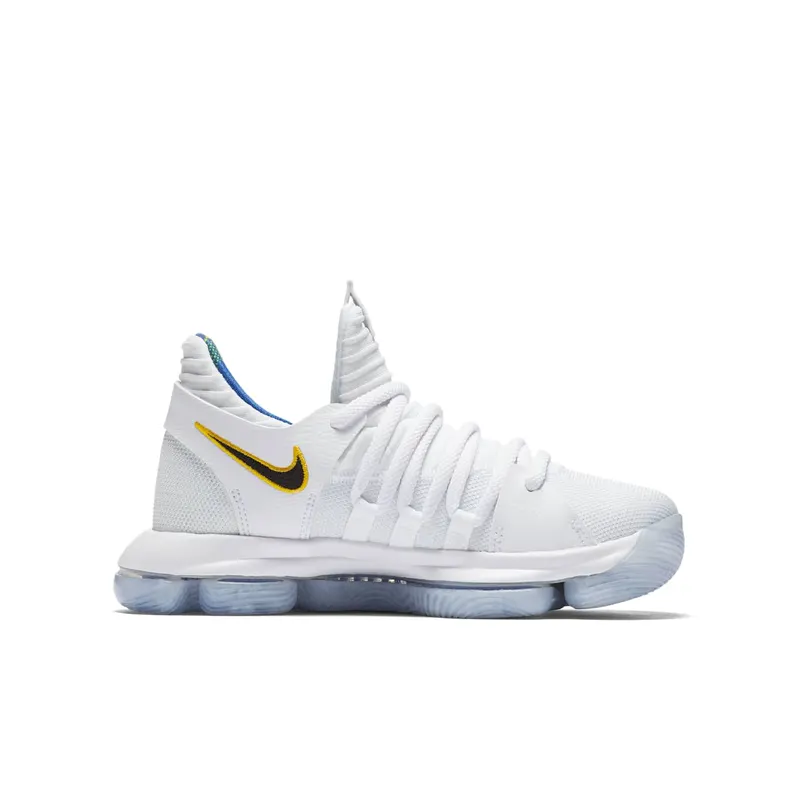 Nike KD 10 NBA Warriors Home (GS) White/Game Royal-University Gold (AJ7781-101)