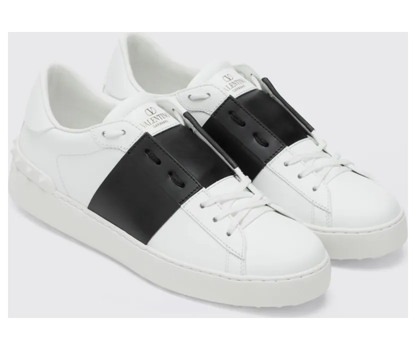 Valentino garavani Open Leather Sneakers White 1 (8W2S0781BLUA01)