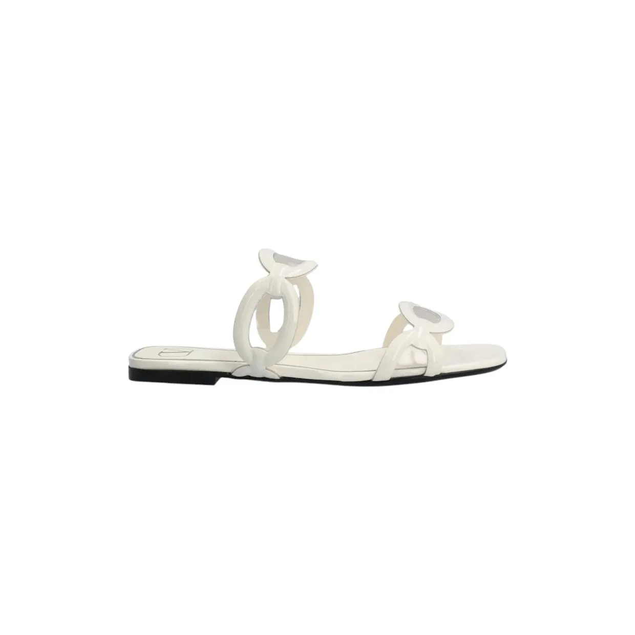 Valentino Square Toe Slip-On Slides Ivory (2W2S0GK2LMYV3Q)
