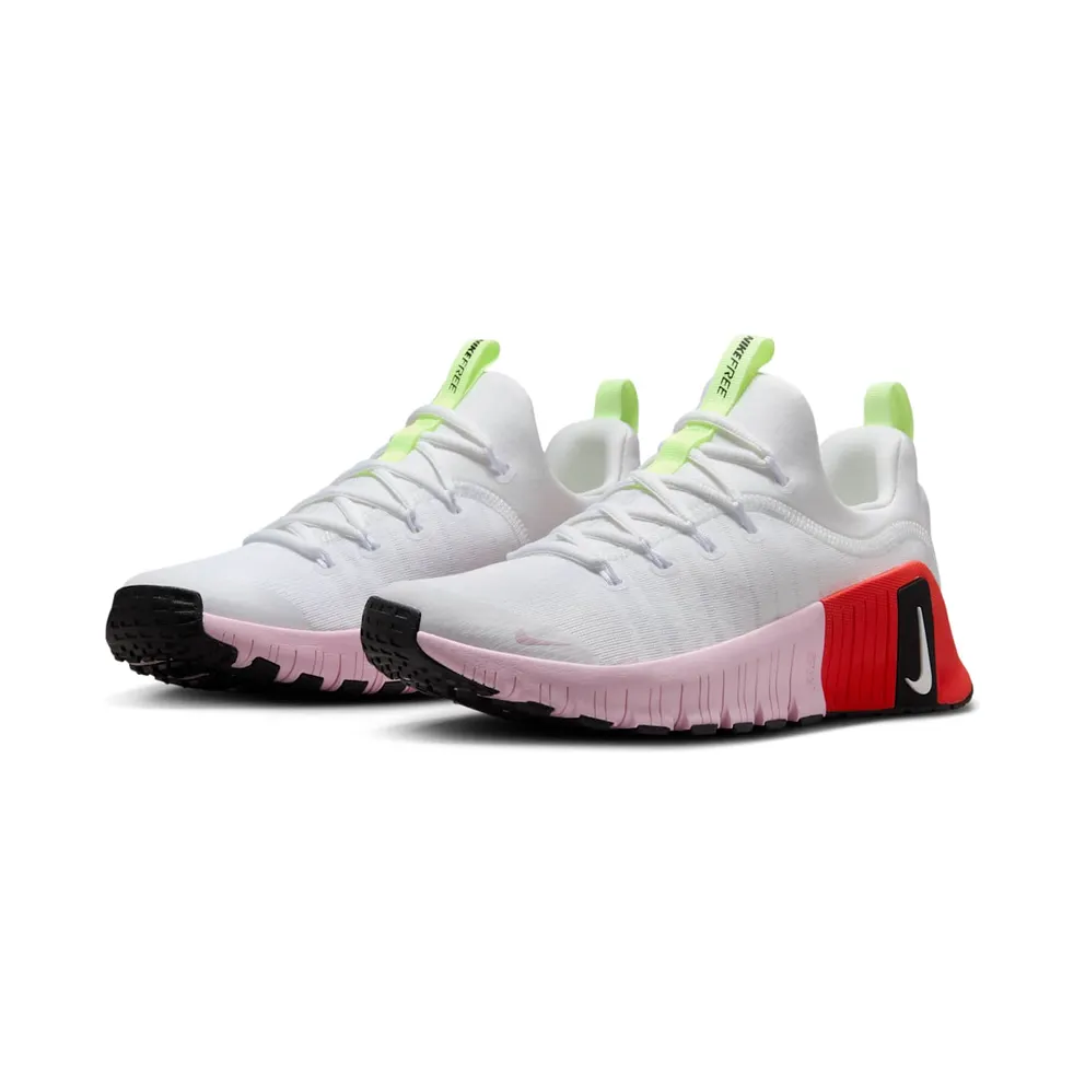 Nike Free Metcon 6 “White Barely Volt Bright Crimson Pink Foam” (IB4526-100)