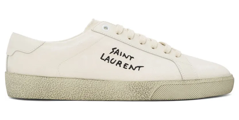Saint Laurent Off-White Worn-Look Court Classic SL/06 Sneakers (611106GUP10)