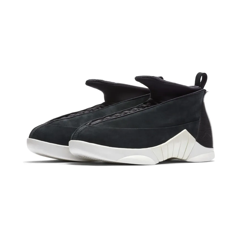 Jordan 15 Retro PSNY Black Suede Black/Black-Sail-Black (921194-011)