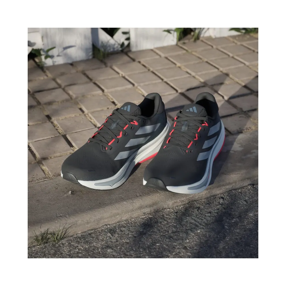 Adidas Supernova Rise 2 Running Shoes Core Black / Halo Silver / Lucid Red (JQ7699)