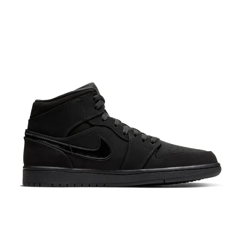 Jordan 1 Mid Triple Black (2020) Black/Black (554724-056)