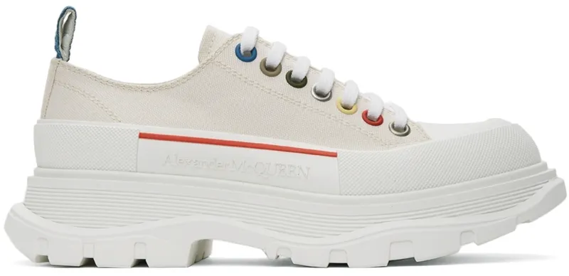 Alexander McQueen Off-White Tread Slick Low (604257W4MVG)