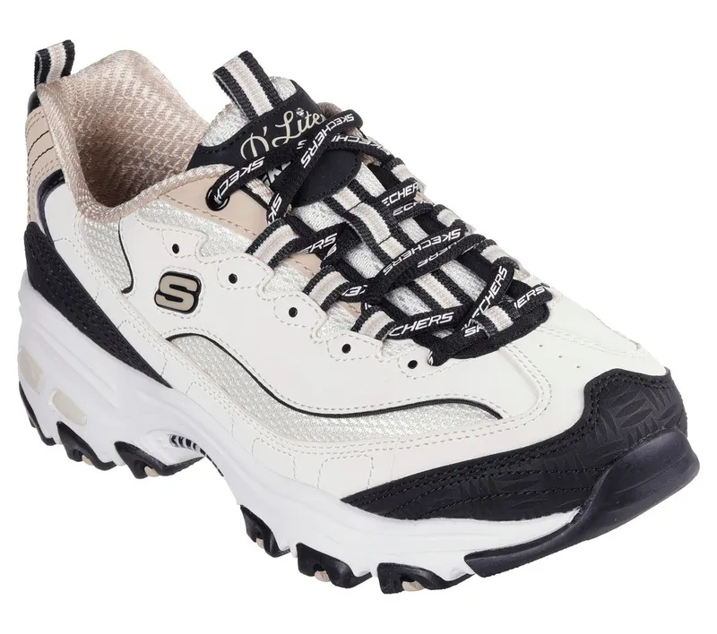 Skechers D’Lites – Retro Rewind Sneaker Natuurlijk/Black