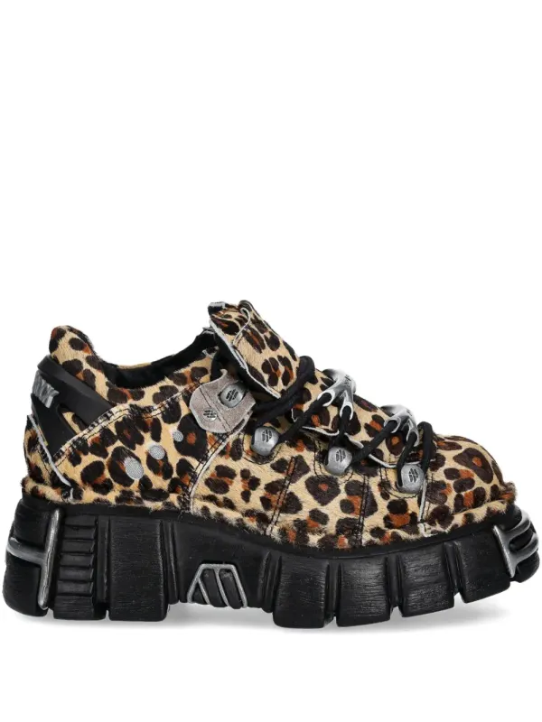 NEW ROCK with luipaardprint and plateauzool – Beige (M120NC71)