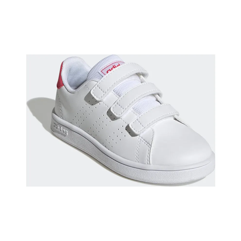 Adidas Advantage Court Lifestyle Hook-and-Loop Cloud White / Real Pink / Core Black (GW6495)
